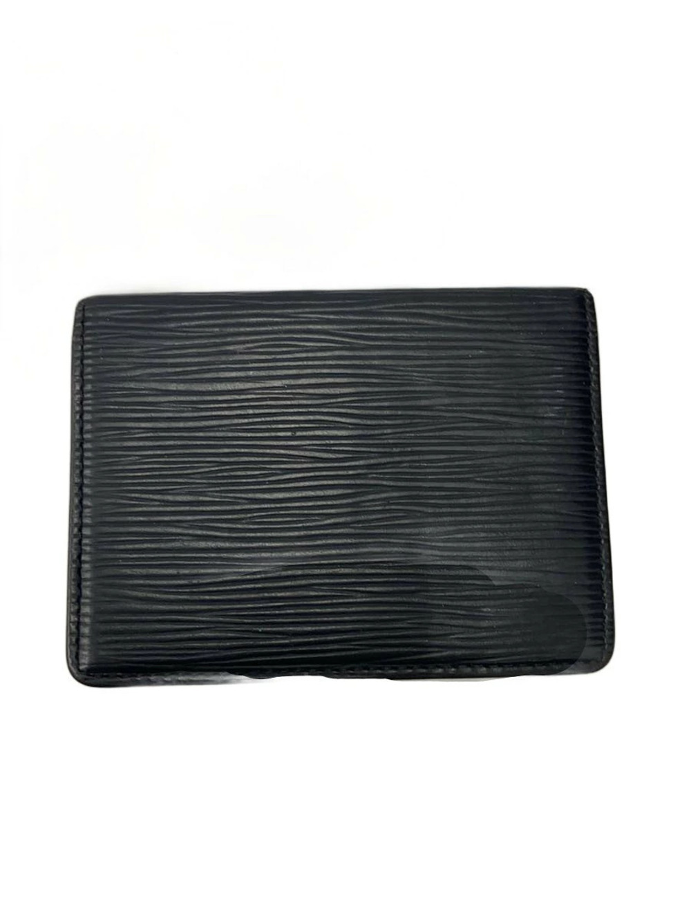 Louis Vuitton Wallet Porte Vertical Epi Black Cartes Black